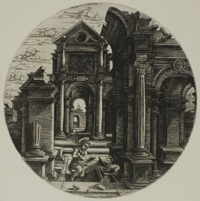 Spædbarnet Johannes Døberen af Jean de Gourmont