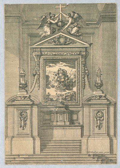 Design til altre, fra "Altre og altertavler" af Jean le Pautre