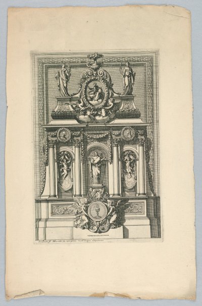 Design til Tabernacle, fra "Tabernacles" af Jean le Pautre
