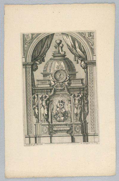Design til Tabernacle, fra "Tabernacles" af Jean le Pautre