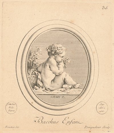 Bacchus enfant af Jeanne Antoinette Poisson, marquise de Pompadour after François Boucher after Jacques Guay