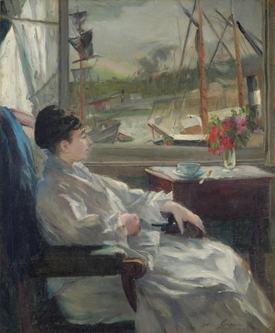 Portræt af Eva Gonzales af Jeanne Guérard Gonzalès
