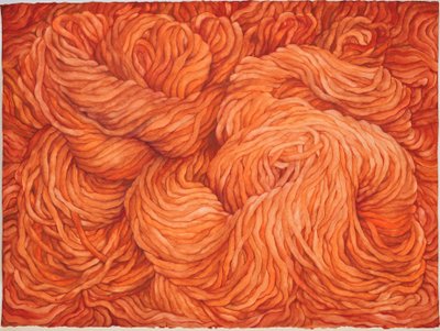 Wool Burnt Sienna, 2013 (gouache på papir) af Jeanne Maze