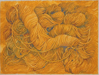 Wool Ochre Yellow, 2013 (Gouache på papir) af Jeanne Maze