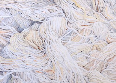 Wool White, 2013 (gouache på papir) af Jeanne Maze