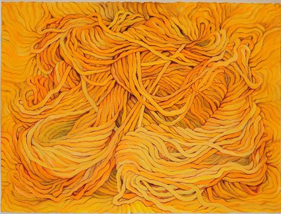 Wool Yellow, 2013 (gouache på papir) af Jeanne Maze