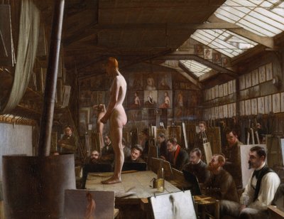 Bouguereaus Atelier på Académie Julian, Paris af Jefferson David Chalfant