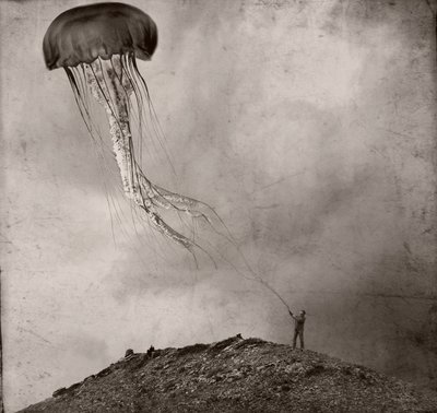 Surrealistisk manet-drage af Jeffrey Hummel