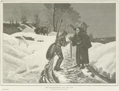 Græshoppen og myren af Jehan Georges Vibert