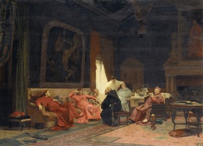 The Missionarys Adventures, ca. 1883. af Jehan Georges Vibert