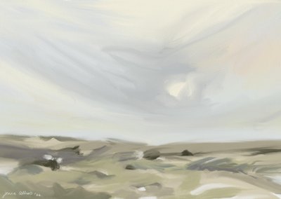 Landskab med rolig himmel af Jenna Alheit