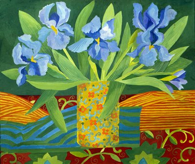 Iris, 2014 (akryl på lærred) af Jennifer Abbott