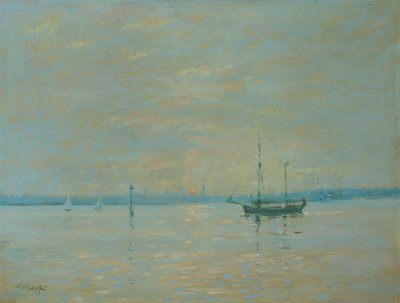 Southampton Water Sunset (olie på lærred) af Jennifer Wright