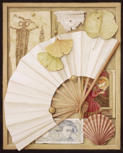 Trompe LOeil med blæser, 2005 (wc på papir) af Jenny Barron