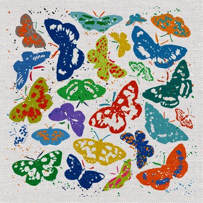 Dancing Butterflies, 2022 (blandet medier) af Jenny Frean