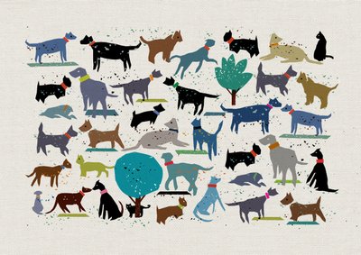 Dog Love, 2024 (blandede medier) af Jenny Frean