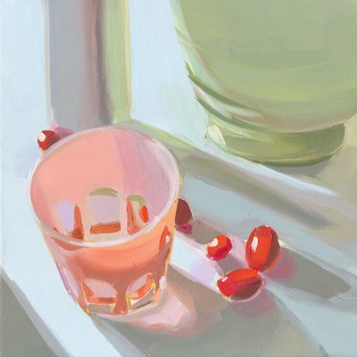 Rosa glas af Jenny Westenhofer