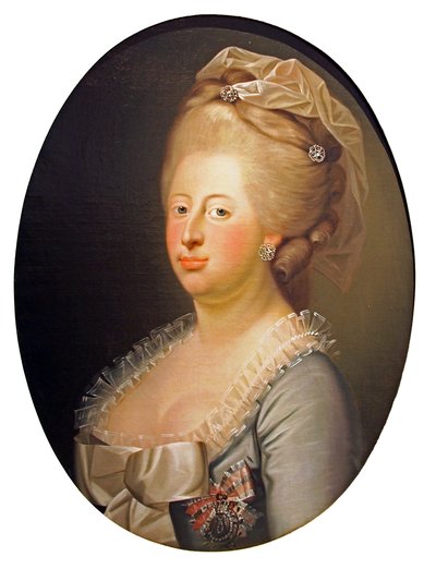 Portræt af Caroline Mathilde, dronning af Danmark og Norge af Jens Juel