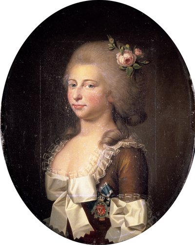 Portræt af Louise Auguste af Danmark 1771-1843, 1784. af Jens Juel