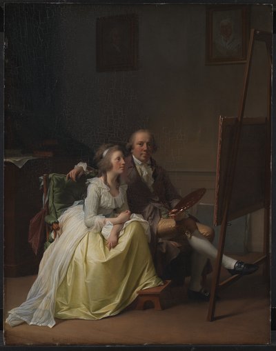 Kunstneren og hans Hustru Rosine, født Dørschel af Jens Juel
