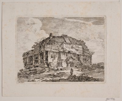 En antik tempelbygning af Jens Petersen Lund