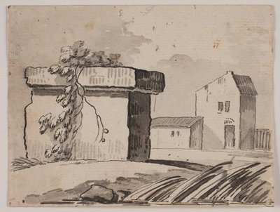 Ruin og hus af Jens Petersen Lund