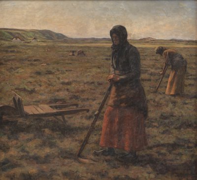 Kvinder hakker lyng af Jens Vige