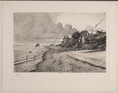 Strandparti i Hellebæk af Jensen