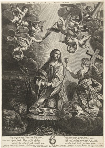 Kristus i Getsemane Have Kristus på Oliebjerget af Jeremias Falck