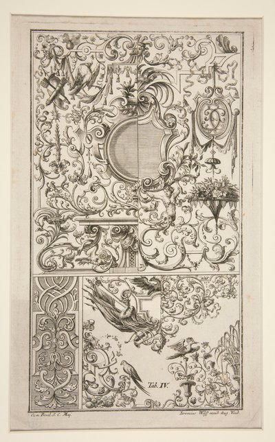 Ornamental grottesk design af Jeremias Wolff