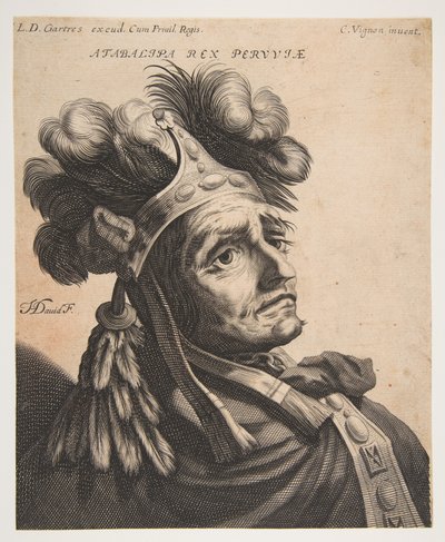 Atabalipa, konge af Peru, ca. 1634-37. af Jerôme David