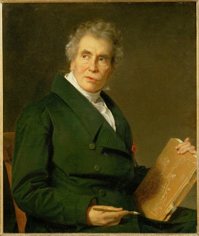 Portræt af maleren Jacques Louis David, alder ... af Jérôme Martin Langlois