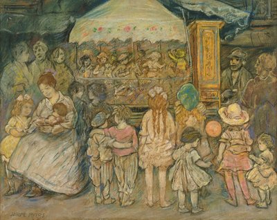 Karrusel, ca. 1924 (pastel på papir) af Jerome Myers