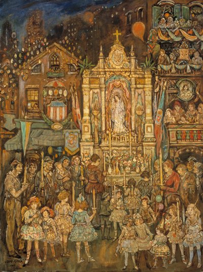 Street Shrine, 1931. af Jerome Myers