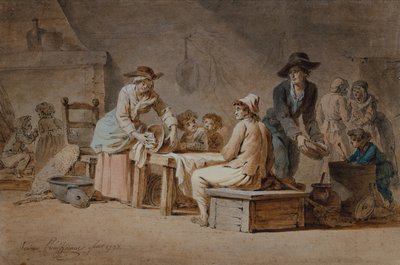 En bondefamilie i et indre af Jerome Preudhomme