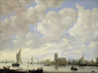 Udsigt over Merwede ud for Dordrecht af Jeronymus van Diest (II) (attributed to)