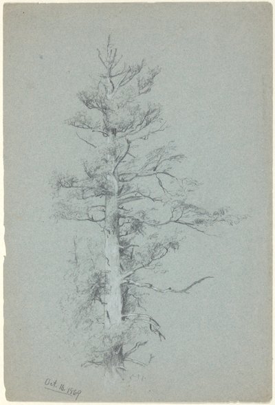 Træstudie af Jervis McEntee