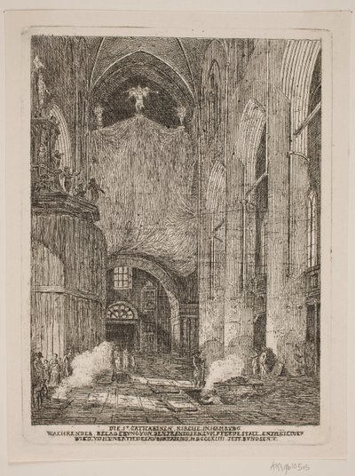 Det indre af St. Catharina Kirken i Hamburg af Jes Bundsen