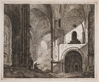 Interiør fra samme ruin 1806 af Jes Bundsen