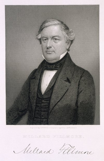 Millard Fillmore, graveret af Thomas B. Welch (1814-74) efter en daguerreotypi af Jesse H. Whitehurst