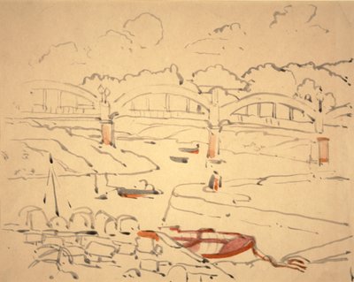 Illustration til "Broernes Bog", ca. 1911 (akvarel og blæk på papir) af Jessie Marion King