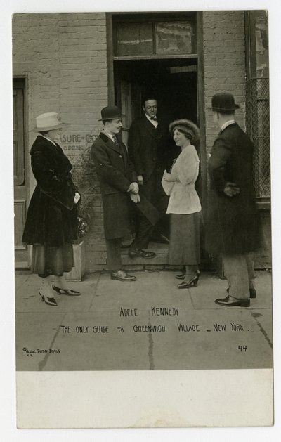 Adele Kennedy, den eneste guide til Greenwich Village, New York, USA af Jessie Tarbox Beals