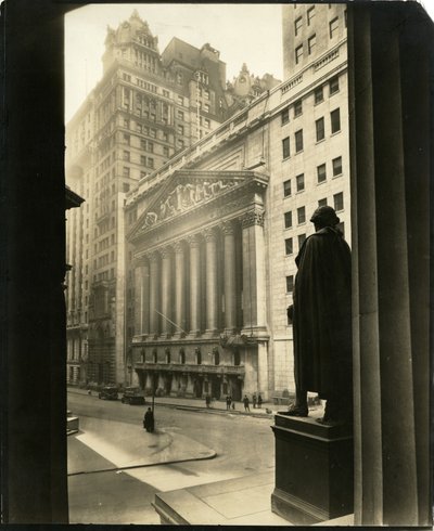Broad St fra Treasury Building, New York, USA, ca. 1905-40 (gelatine-sølvfoto) af Jessie Tarbox Beals