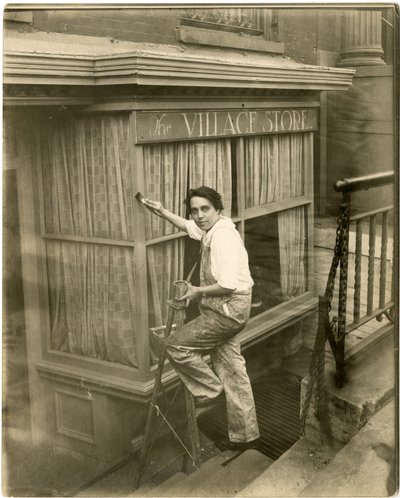 Charlotte Powell, landsbymaler, ca. 1905-16 (foto af gelatinesølv) af Jessie Tarbox Beals