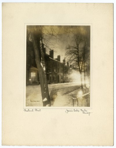 Chestnut Street, Boston, USA, ca. 1902-10 (foto af gelatinesølv) af Jessie Tarbox Beals
