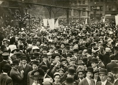 Crowd på Union Square ved Suffrage Meeting, ca. 1905-11 (foto af gelatinesølv) af Jessie Tarbox Beals
