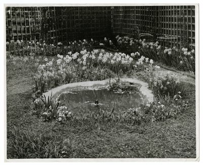 Garden of Mr & Mrs Wm H Wells 265 W 11th St, New York, USA af Jessie Tarbox Beals