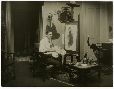 Harrison Fisher, ca. 1905-11 (foto af gelatinesølv) af Jessie Tarbox Beals
