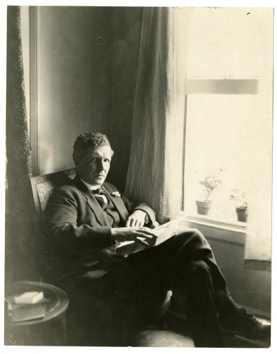 Llewelyn Powys, ca. 1905-40 (gelatinsølvfoto) af Jessie Tarbox Beals