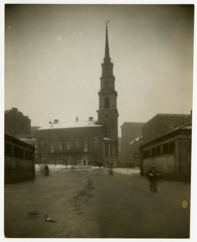Park St Church, Boston, Mass, USA, ca. 1902-10 (gelatine-sølvfoto) af Jessie Tarbox Beals